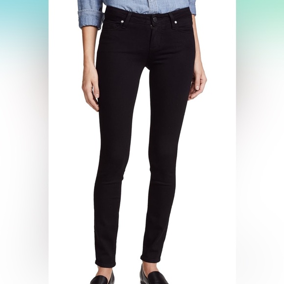 PAIGE - Verdugo Ultra Skinny Black Denim Jeans - Picture 1 of 11